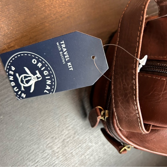 Original Penguin Leather Dopp Kit with 2 Compartments - Picture 8 of 8